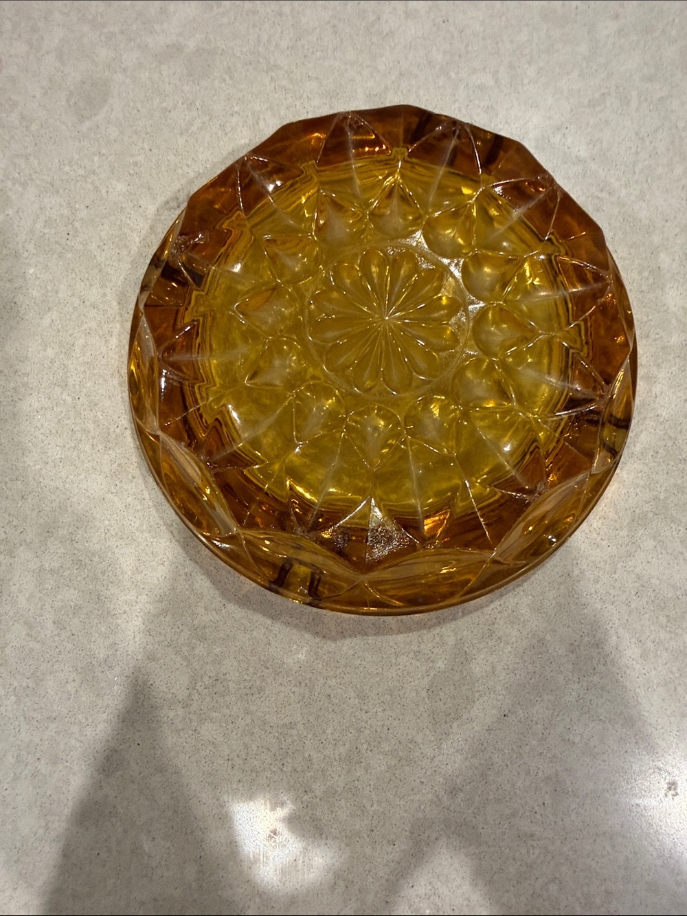 Vintage Anchor Hocking Amber Ash Tray - Picture 3 of 4